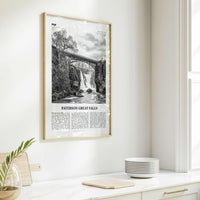 Paterson Great Falls Print Black and White, Paterson Great Falls Wall Art, Paterson Great Falls Poster, Paterson Great Falls Photo
