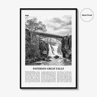 Paterson Great Falls Print Black and White, Paterson Great Falls Wall Art, Paterson Great Falls Poster, Paterson Great Falls Photo