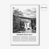 Paterson Great Falls Print Black and White, Paterson Great Falls Wall Art, Paterson Great Falls Poster, Paterson Great Falls Photo