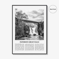 Paterson Great Falls Print Black and White, Paterson Great Falls Wall Art, Paterson Great Falls Poster, Paterson Great Falls Photo