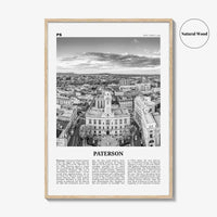 Paterson Print Black and White, Paterson Wall Art, Paterson Poster, Paterson Photo, Paterson Wall Décor, Paterson Map, New Jersey, USA