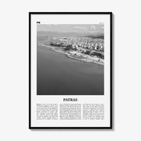 Patras Print Black and White, Patras Wall Art, Patras Poster, Patras Photo, Patras Wall Décor, Patras Map, Greece