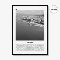 Patras Print Black and White, Patras Wall Art, Patras Poster, Patras Photo, Patras Wall Décor, Patras Map, Greece