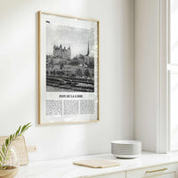 Pays de la Loire Print Black and White, Pays de la Loire Art, Pays de la Loire Poster, Pays de la Loire Photo, Pays de la Loire Décor, Map