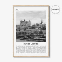 Pays de la Loire Print Black and White, Pays de la Loire Art, Pays de la Loire Poster, Pays de la Loire Photo, Pays de la Loire Décor, Map