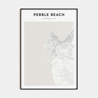 Pebble Beach Map Portrait Poster
