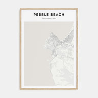 Pebble Beach Map Portrait Poster