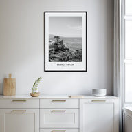 Pebble Beach Portrait B&W Poster