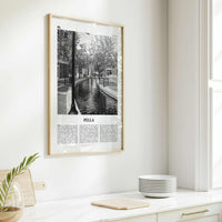 Pella Print Black and White Iowa, Pella Wall Art, Pella Poster, Pella Photo, Pella Wall Décor, Pella Map, Iowa, USA