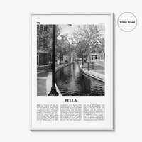 Pella Print Black and White Iowa, Pella Wall Art, Pella Poster, Pella Photo, Pella Wall Décor, Pella Map, Iowa, USA