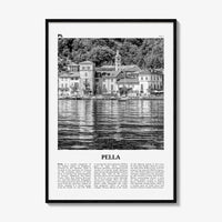 Pella Print Black and White Italy, Pella Wall Art, Pella Poster, Pella Photo, Pella Wall Décor, Pella Map, Italy