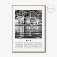 Pella Print Black and White Italy, Pella Wall Art, Pella Poster, Pella Photo, Pella Wall Décor, Pella Map, Italy