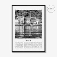 Pella Print Black and White Italy, Pella Wall Art, Pella Poster, Pella Photo, Pella Wall Décor, Pella Map, Italy