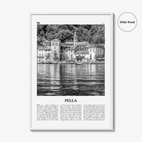 Pella Print Black and White Italy, Pella Wall Art, Pella Poster, Pella Photo, Pella Wall Décor, Pella Map, Italy