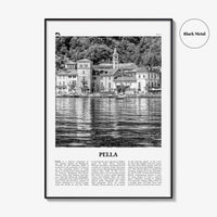 Pella Print Black and White Italy, Pella Wall Art, Pella Poster, Pella Photo, Pella Wall Décor, Pella Map, Italy