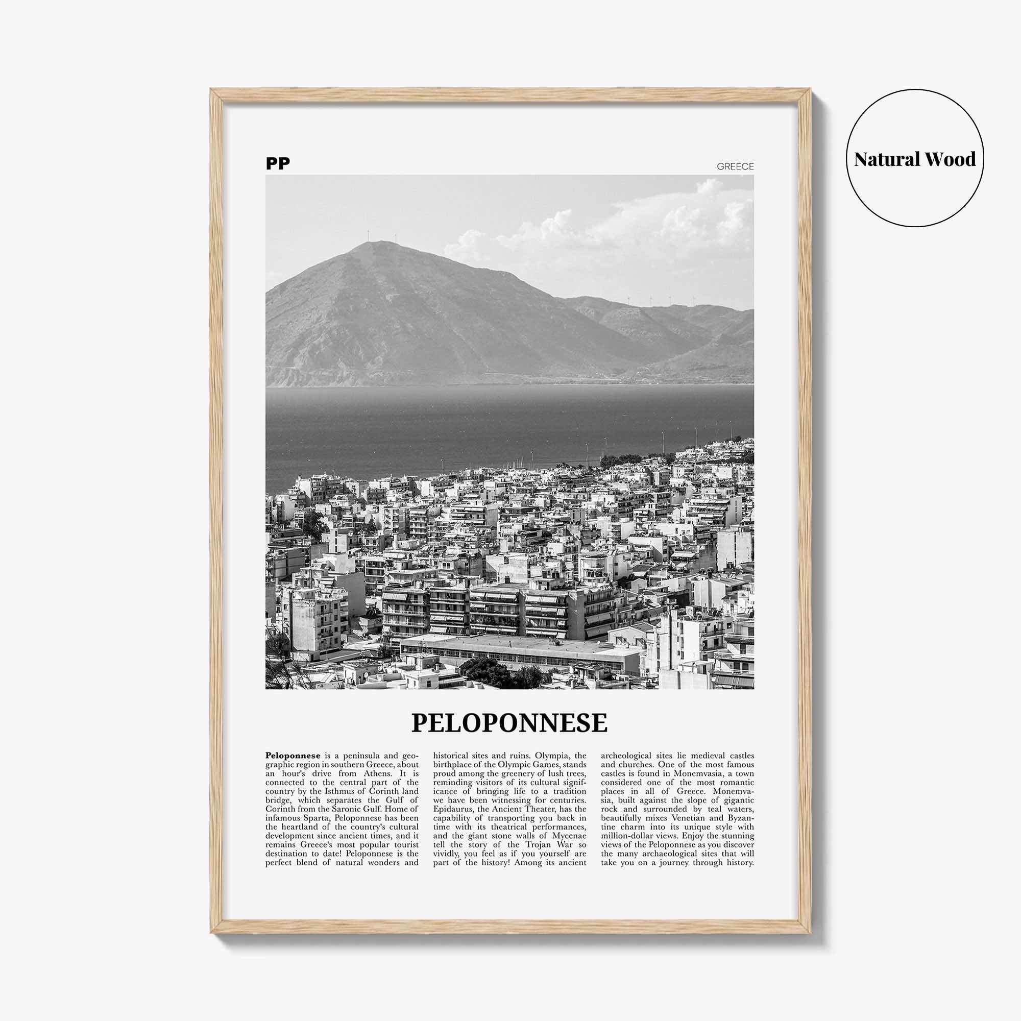 Peloponnese Print Black and White, Peloponnese Wall Art, Peloponnese Poster, Peloponnese Photo, Πελοπόννησος, Greece, Patras