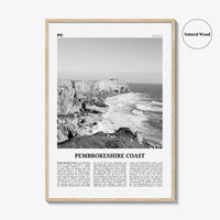 Pembrokeshire Coast Print Black and White, Pembrokeshire Coast Art, Pembrokeshire Coast Poster, Pembrokeshire Coast Photo, Wall Décor, Map