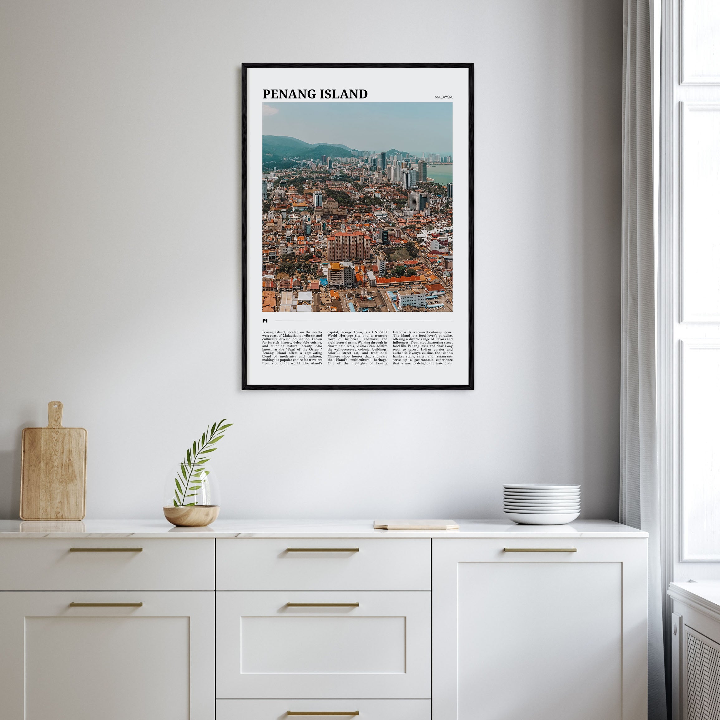 Penang Island Travel Color Poster