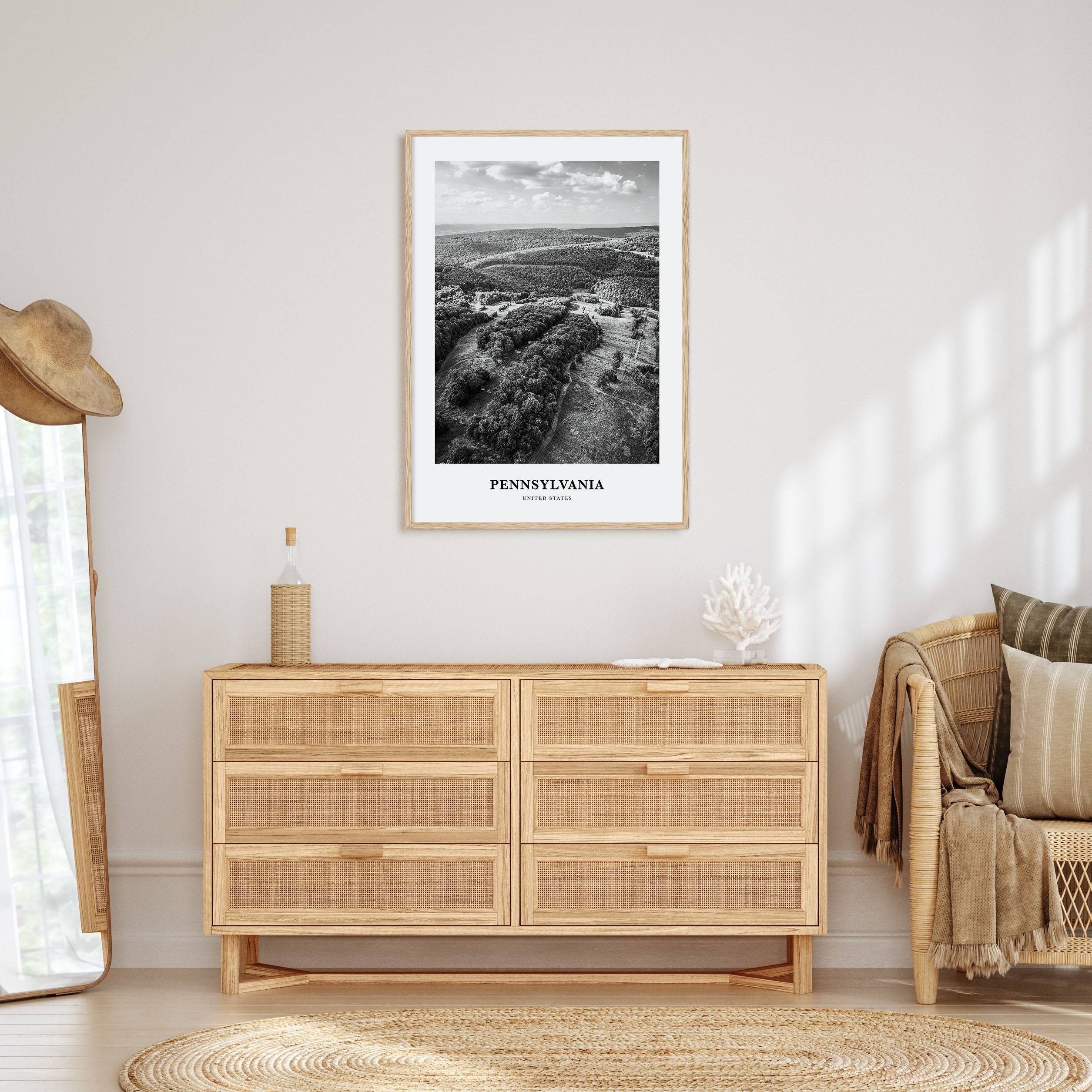 Pennsylvania Portrait B&W Poster