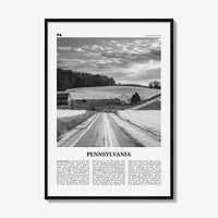Pennsylvania Print Black and White No 1, Pennsylvania Art, Pennsylvania Poster, Pennsylvania Photo, Pennsylvania Décor, Pennsylvania Map