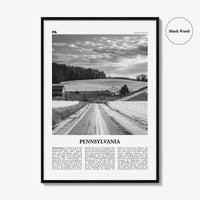 Pennsylvania Print Black and White No 1, Pennsylvania Art, Pennsylvania Poster, Pennsylvania Photo, Pennsylvania Décor, Pennsylvania Map