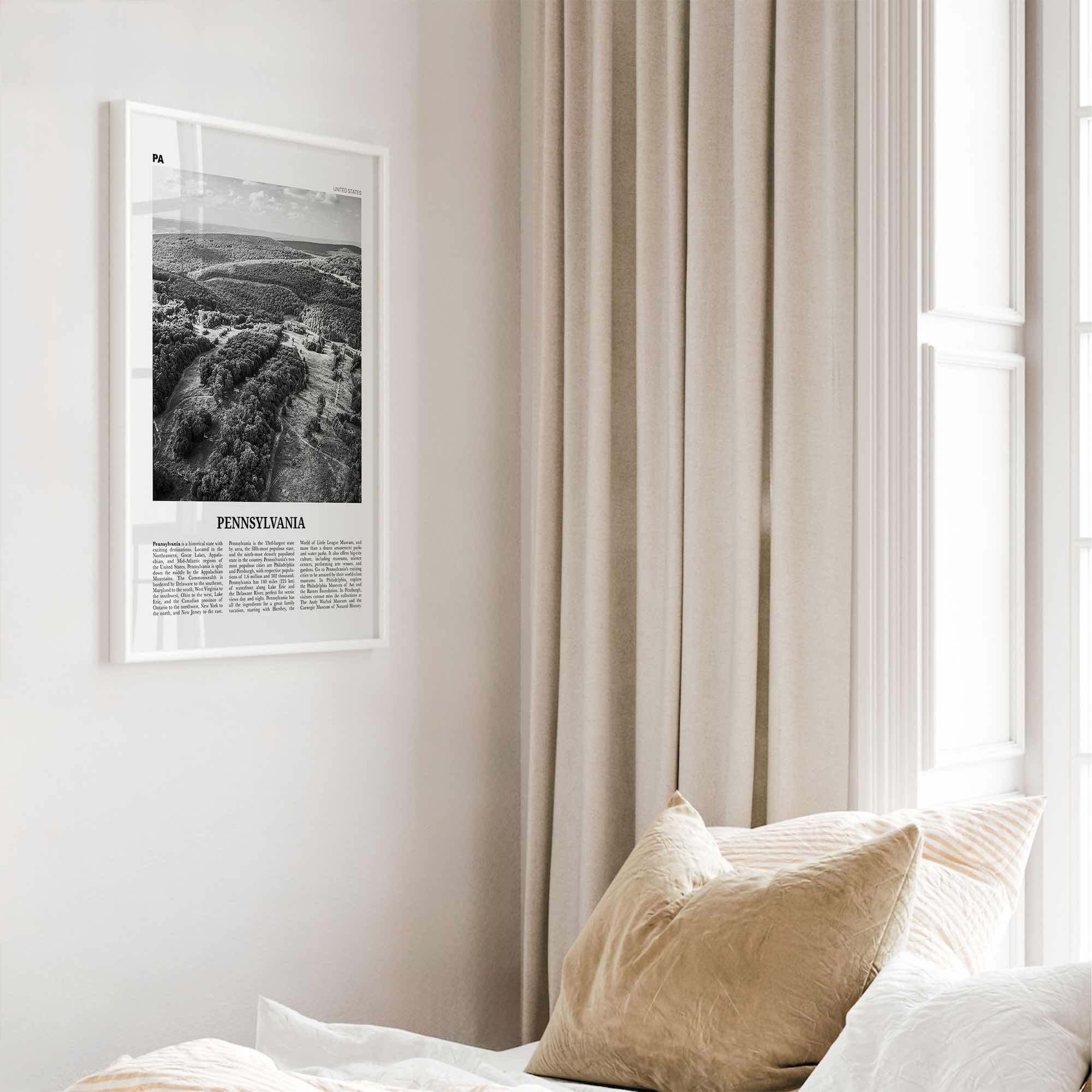 Pennsylvania Print Black and White No 2, Pennsylvania Wall Art, Pennsylvania Poster, Pennsylvania Photo, USA, United States, North America