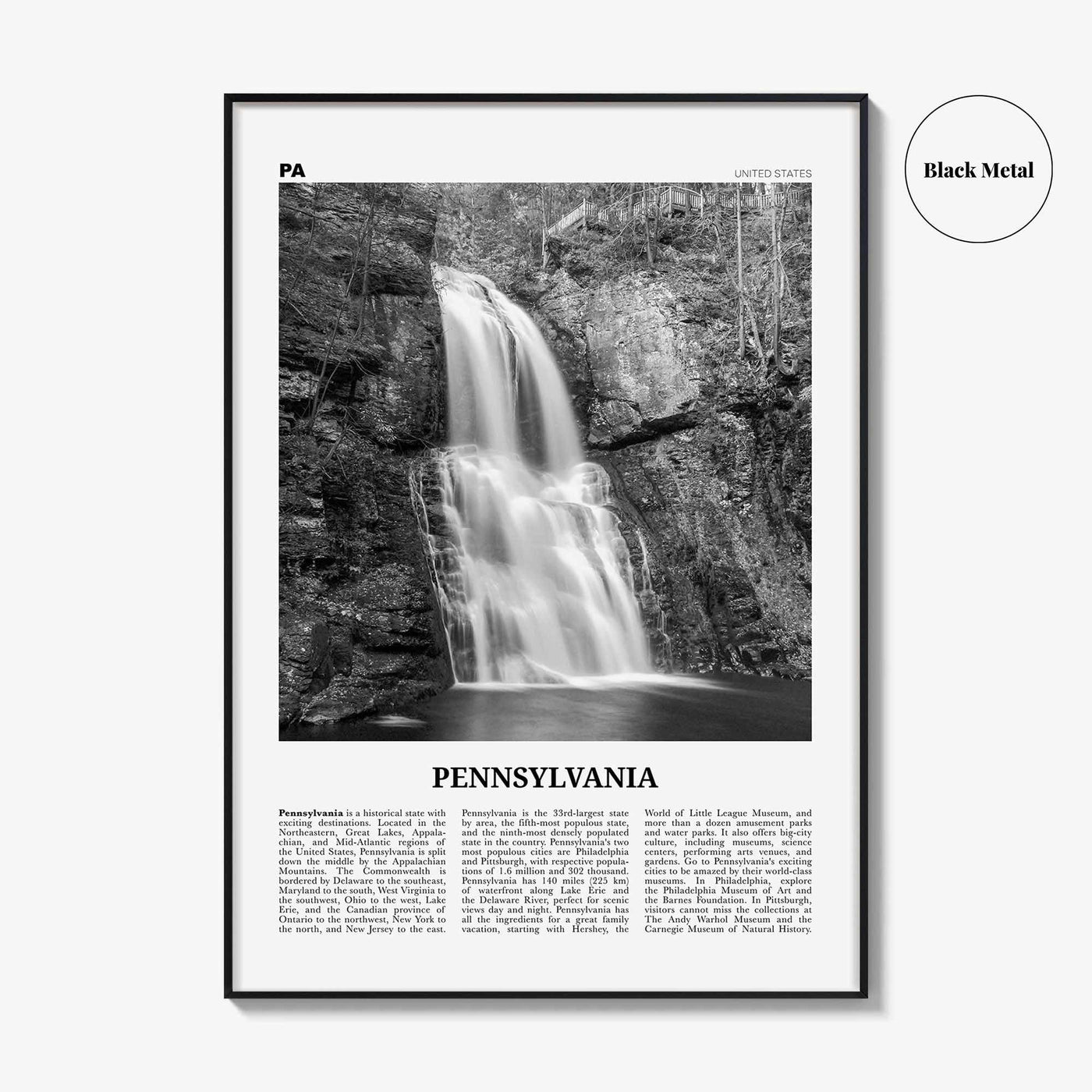 Pennsylvania Print Black and White No 4, Pennsylvania Wall Art, Pennsylvania Poster, Pennsylvania Photo, Pennsylvania Décor, Pennsylvania