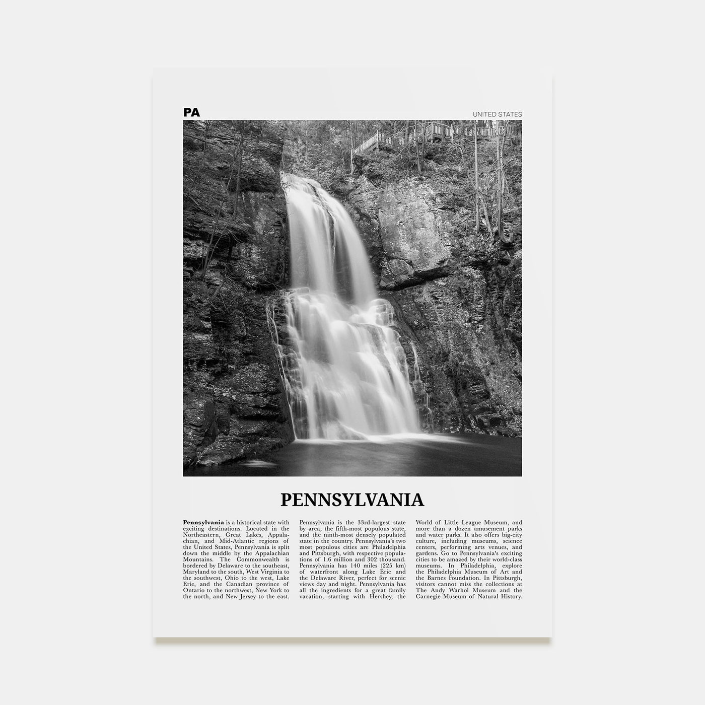 Pennsylvania Travel B&W No 4 Poster