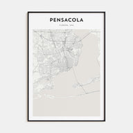 Pensacola Map Portrait Poster