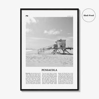 Pensacola Print Black and White No 1, Pensacola Wall Art, Pensacola Poster, Pensacola Photo, Pensacola Wall Décor, Florida, USA