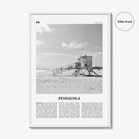 Pensacola Print Black and White No 1, Pensacola Wall Art, Pensacola Poster, Pensacola Photo, Pensacola Wall Décor, Florida, USA