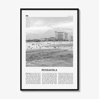 Pensacola Print Black and White No 2, Pensacola Wall Art, Pensacola Poster, Pensacola Photo, Pensacola Wall Décor, Florida, USA