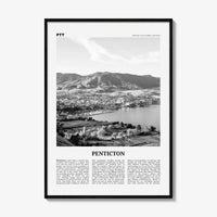 Penticton Print Black and White, Penticton Wall Art, Penticton Poster, Penticton Photo, Penticton Wall Décor, British Columbia, Canada