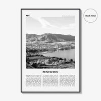 Penticton Print Black and White, Penticton Wall Art, Penticton Poster, Penticton Photo, Penticton Wall Décor, British Columbia, Canada