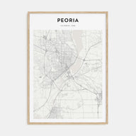 Peoria, Illinois Map Portrait Poster
