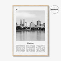 Peoria Print Black and White Illinois, Peoria Wall Art, Peoria Poster, Peoria Photo, Peoria Map, USA, United States