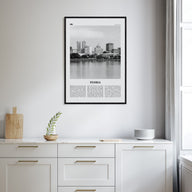 Peoria, Illinois Travel B&W Poster