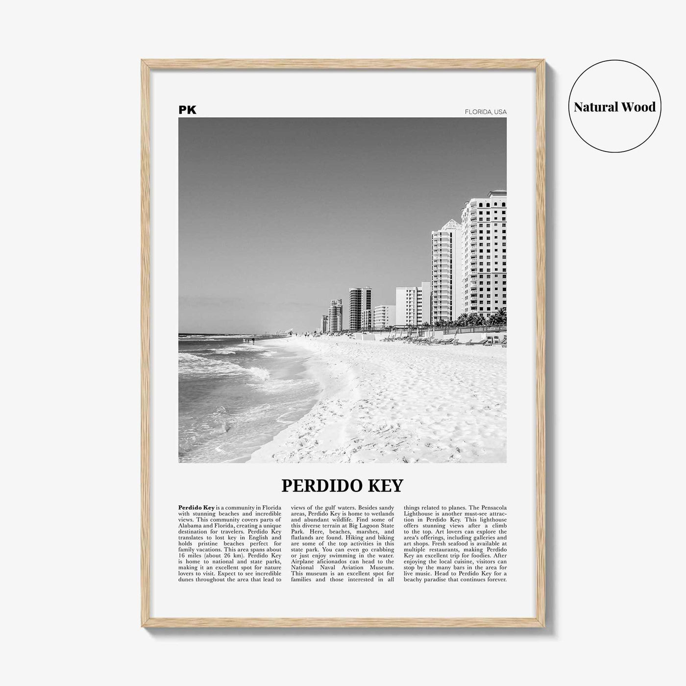Perdido Key Print Black and White, Perdido Key Wall Art, Perdido Key Poster, Perdido Key Photo, Perdido Key Wall Décor, Florida, USA