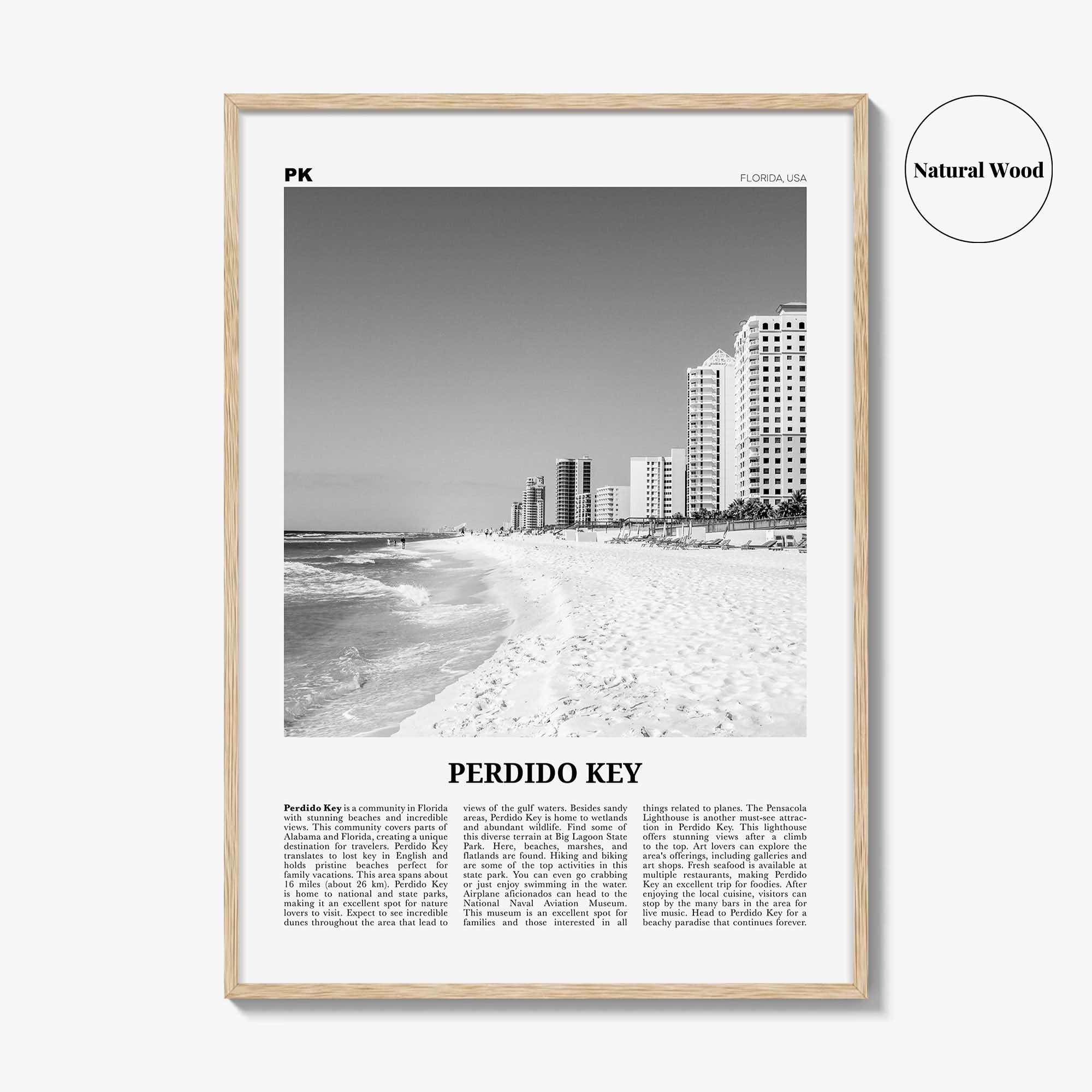 Perdido Key Print Black and White, Perdido Key Wall Art, Perdido Key Poster, Perdido Key Photo, Perdido Key Wall Décor, Florida, USA