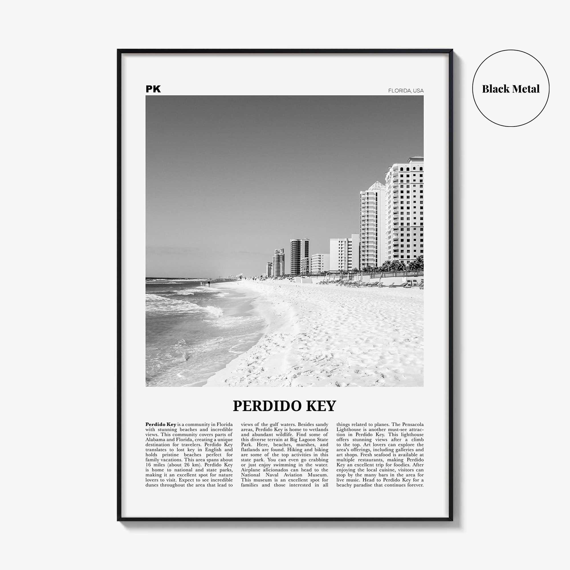 Perdido Key Print Black and White, Perdido Key Wall Art, Perdido Key Poster, Perdido Key Photo, Perdido Key Wall Décor, Florida, USA