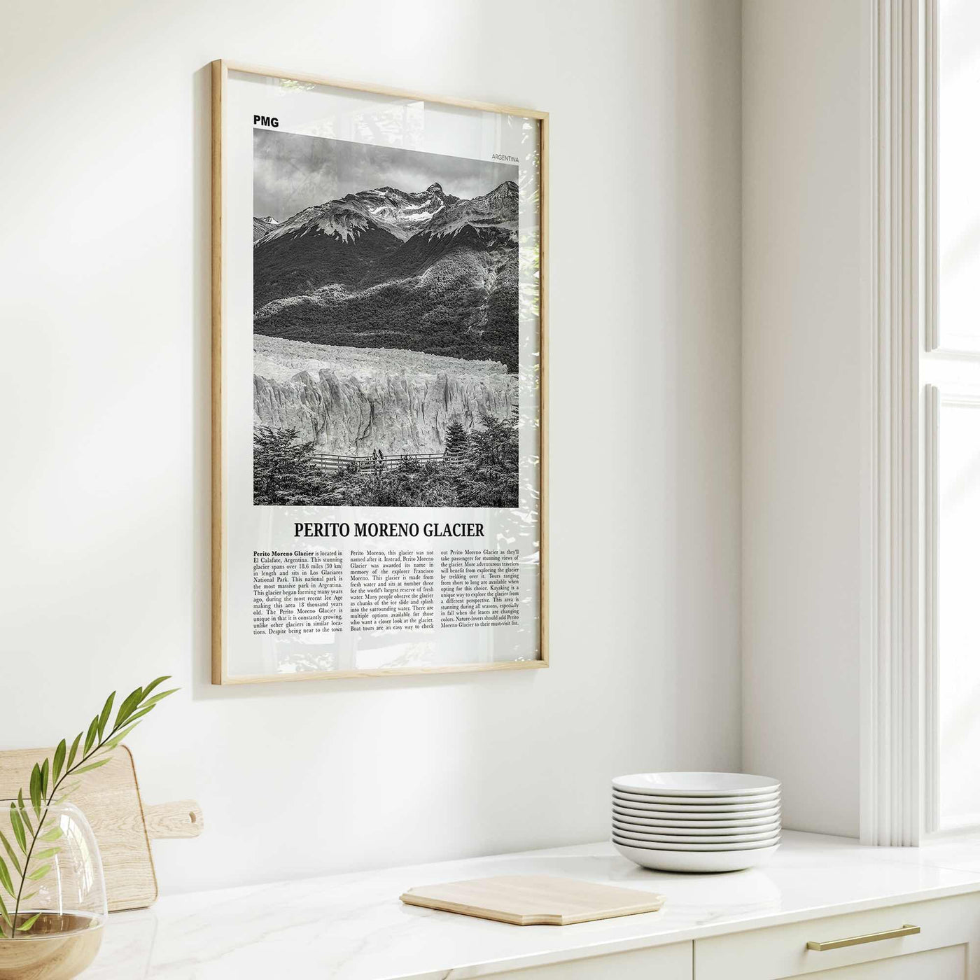 Perito Moreno Glacier Print Black and White, Perito Moreno Wall Art, Perito Moreno Poster, Perito Moreno Photo, Perito Moreno Wall Décor