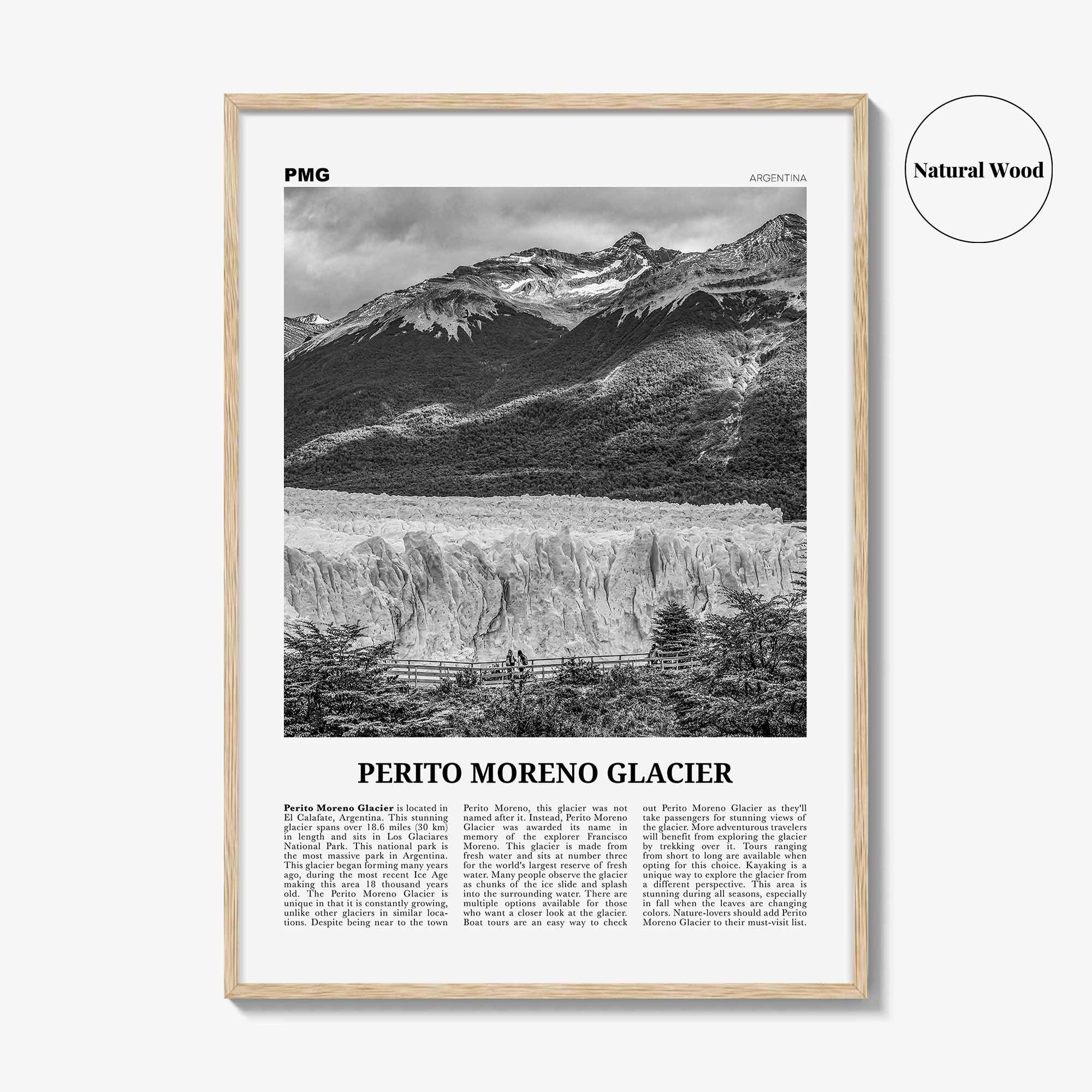 Perito Moreno Glacier Print Black and White, Perito Moreno Wall Art, Perito Moreno Poster, Perito Moreno Photo, Perito Moreno Wall Décor