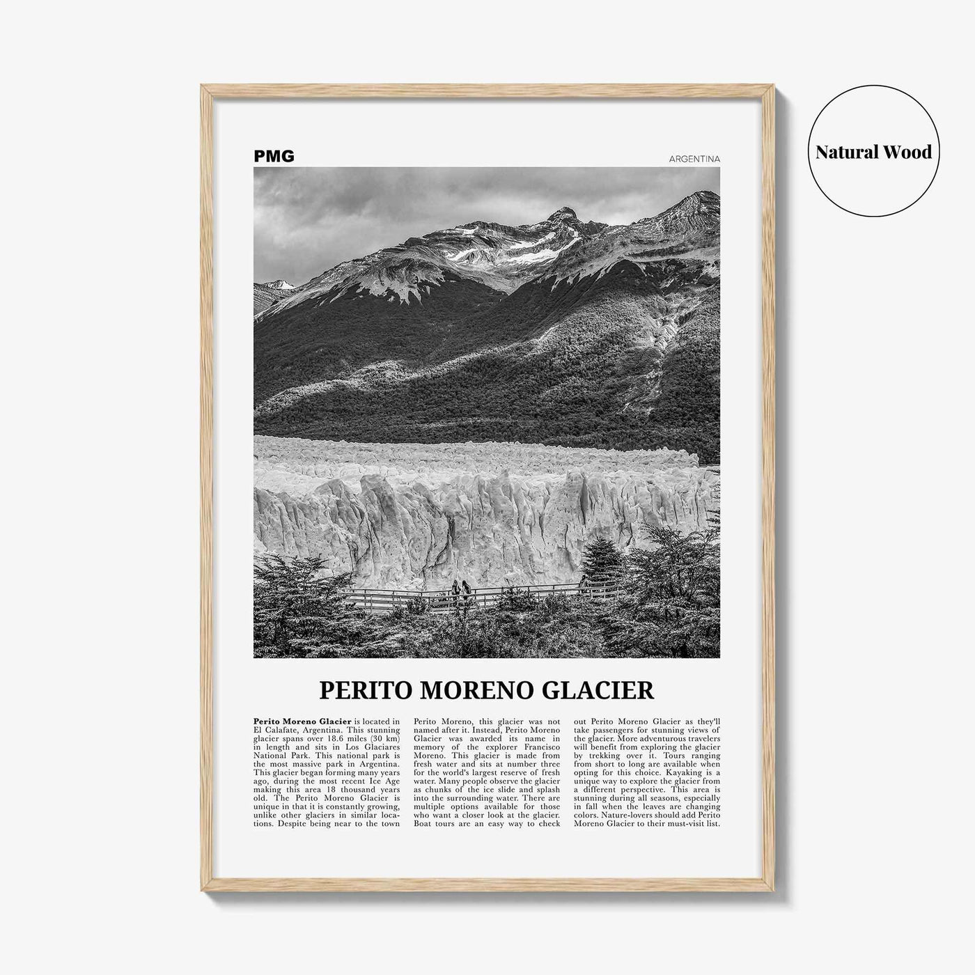 Perito Moreno Glacier Print Black and White, Perito Moreno Wall Art, Perito Moreno Poster, Perito Moreno Photo, Perito Moreno Wall Décor
