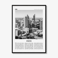 Perth Print Black and White, Perth Wall Art, Perth Poster, Perth Photo, Perth Wall Decor, City Print, Western Australia, Oceania
