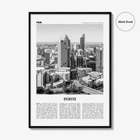 Perth Print Black and White, Perth Wall Art, Perth Poster, Perth Photo, Perth Wall Decor, City Print, Western Australia, Oceania