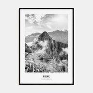 Peru Portrait B&W No 1 Poster