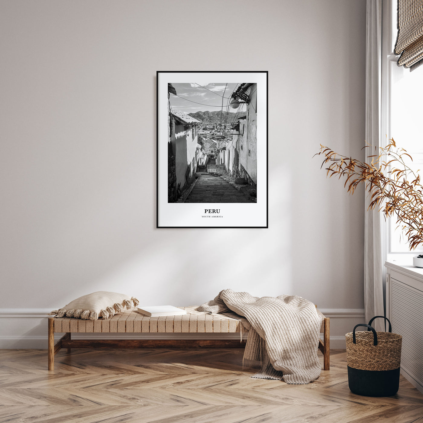 Peru Portrait B&W No 2 Poster