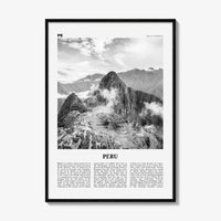 Peru Print Black and White No 1, Peru Wall Art, Peru Poster, Peru Photo, Peru Wall Decor, Country Art Print, República del Perú