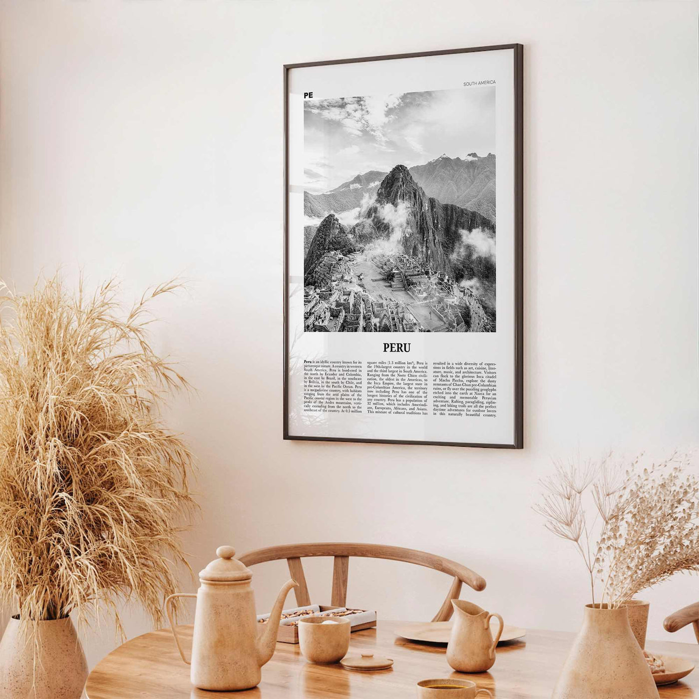 Peru Print Black and White No 1, Peru Wall Art, Peru Poster, Peru Photo, Peru Wall Decor, Country Art Print, República del Perú