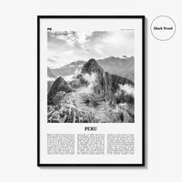Peru Print Black and White No 1, Peru Wall Art, Peru Poster, Peru Photo, Peru Wall Decor, Country Art Print, República del Perú